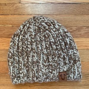 TRUE RELIGION BEANIE ONE SIZE BROWN 100% WOOL